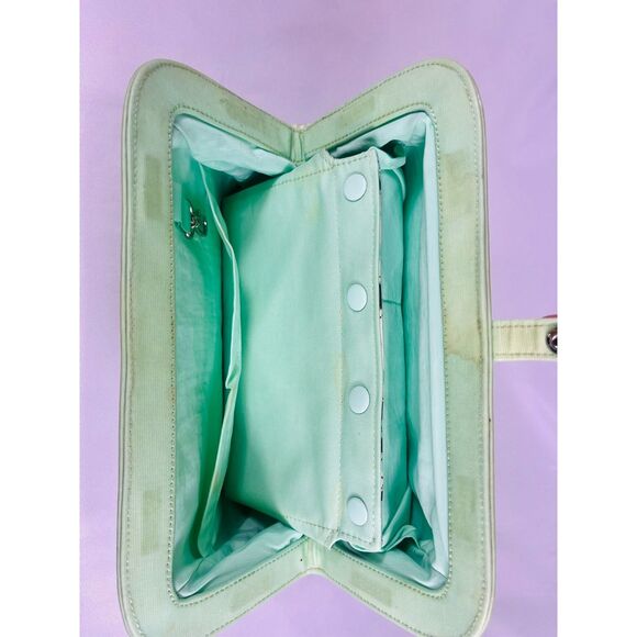 Petunia Pickle Bottom Diaper Bag Clutch Wristlet Green Fans Changing Pad - Picture 8 of 12